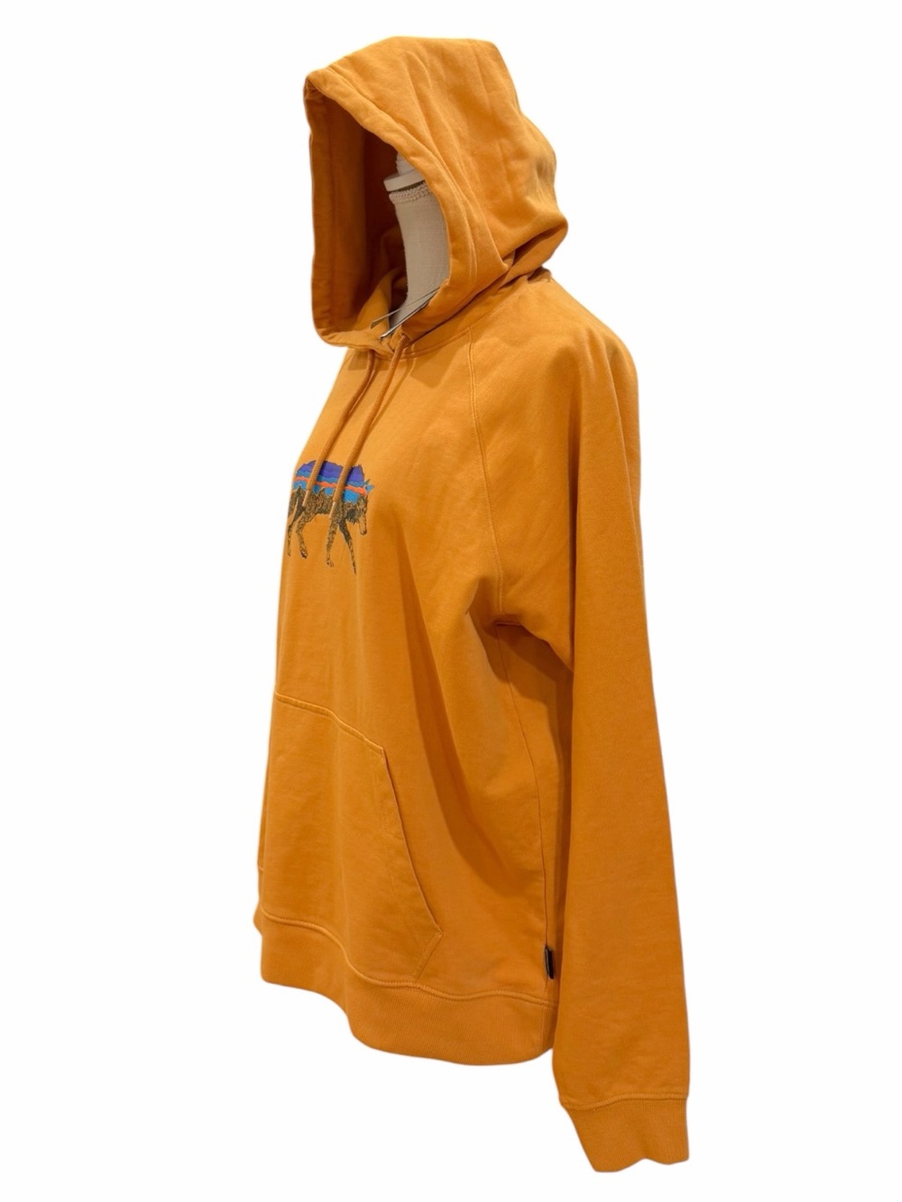 Patagonia Cloudberry Orange Pullover Back for Good Hoodie Wolf Graphic NWT Sz XL - Picture 8 of 14